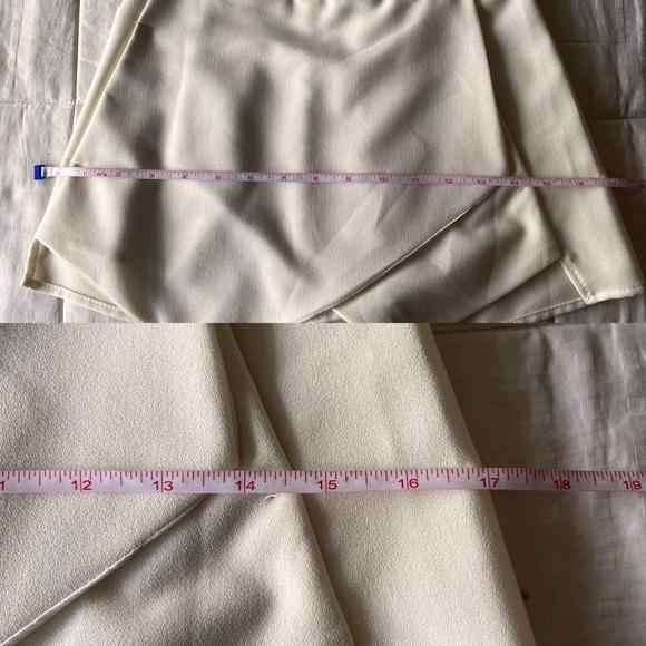 Aqua Ultra Mini Asymmetric Hem Skort XS White - Picture 12 of 15